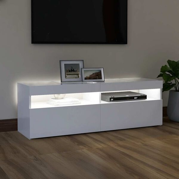 vidaXL TV Cabinet White Engineered Wood Large TV Cabinet Rectangular