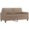 vidaXL 2-Seater Sofa Cappuccino 55.1" Faux Leather