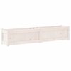 vidaXL Garden Planter White Solid pine wood 59.1x12.2x12.2 in Durable