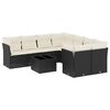 vidaXL Garden Sofa Set Black