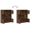 vidaXL Bookcase Brown oak Engineered wood Medium Bookcase Rectangular