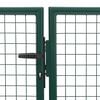 vidaXL Garden Gate Steel 137.8x39.4" Green