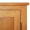 vidaXL Storage Cabinet Light Oak Solid Oak Wood, MDF Veneer Medium