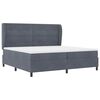 vidaXL Box Spring Bed Dark Grey 78.74 x 78.74 in Polyester