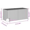 vidaXL Garden Storage Box Mix Beige PE Rattan Large Garden Storage Box