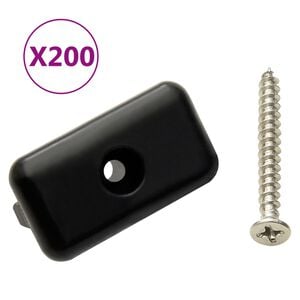 vidaXL Decking Clips with Screws 200pcs Plastic and Stainless Steel304