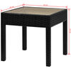 vidaXL Patio Furniture Black Powder-coated steel, PE rattan, Glass Medium