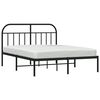 vidaXL Bed Frame Black Powder-Coated Steel Full Bed Frame Rectangular