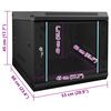 vidaXL Network Cabinet with Storage Black 53 x 60 x 45 cm Steel