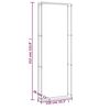 vidaXL Firewood Rack Matt Black 43.3"x11"x122.8" Steel