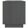 vidaXL TV Cabinet Grey Solid Pine Wood Medium TV Cabinet Rectangular