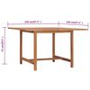 vidaXL Dining Table Warm golden brown Solid teak wood 47.2x47.2 in