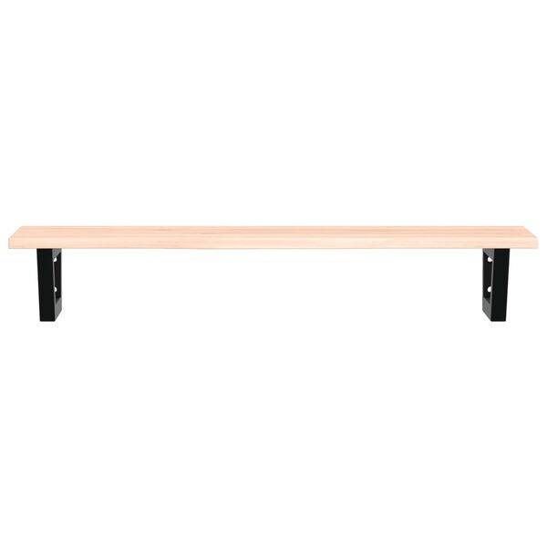 vidaXL Basin Shelf Wall Mounted Steel and Solid Wood Oak