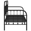 vidaXL Daybed Frame with Headboard Black 31.5" x 78.7" Steel