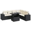 vidaXL Garden Sofa Set Black, Cream White