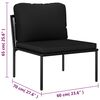 vidaXL Garden Lounge Set Black