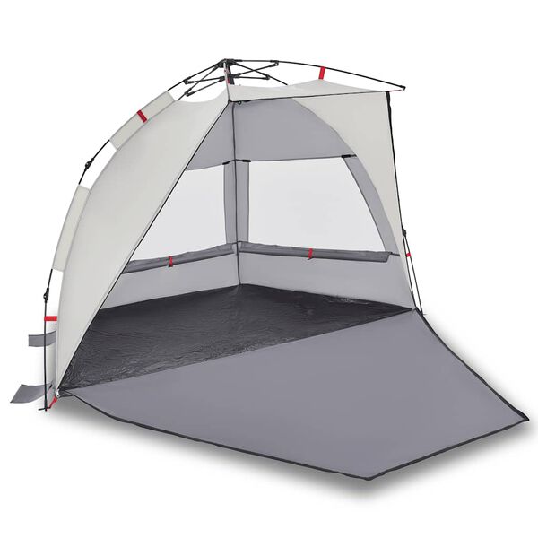 vidaXL Beach Tent 2-Person Gray Quick Release Waterproof