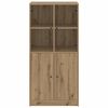 vidaXL Highboard Artisan Oak Engineered wood, glass Tall Highboard