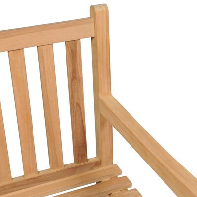 vidaXL Patio Bench with Gray Cushion 68.9" Solid Teak Wood