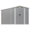 vidaXL Garden Shed Grey Galvanized steel, Polypropylene Large