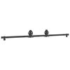 vidaXL Sliding Door Hardware Kit 78.7 " Steel Black
