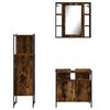 vidaXL Bathroom Cabinet Set Smoked oak Engineered wood Medium