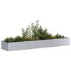 vidaXL Planter Silver Galvanized Steel Large Decorative Inlays Planter