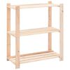 vidaXL 3-Tier Storage Rack 31.5"x15"x35.4" Solid Pinewood 330.7 lb