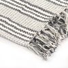 vidaXL Throw Grey and white 100% cotton 63.0 x 82.7 in Throw Blanket