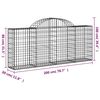 vidaXL Gabion Basket Set of 15 Silver Galvanized Iron Extra Large