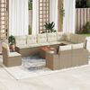 vidaXL Garden Sofa Set Beige, Cream white