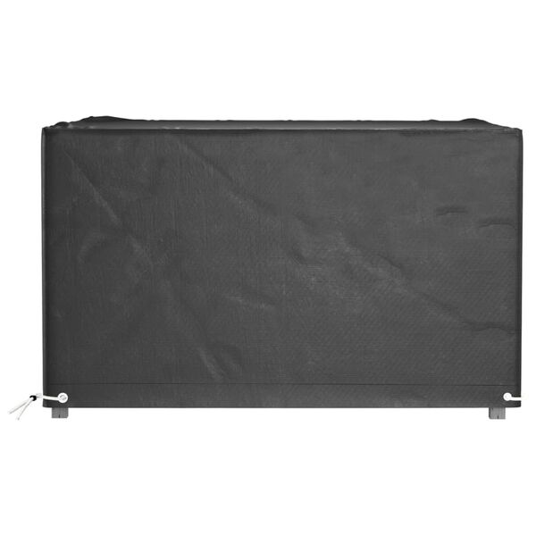 vidaXL Garden Furniture Cover Set of 2 Black Polyethylene