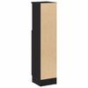 vidaXL Bathroom Cabinet Black Engineered wood Slim Bathroom Cabinet