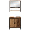 vidaXL Bathroom Furniture Set with Door 4 pcs Brown 33 x 33 x 185.5 cm