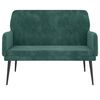 vidaXL Bench Dark Green Velvet (100% polyester), metal, plywood Medium