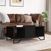 vidaXL Coffee Table Black Engineered wood, Metal Moderate Storage