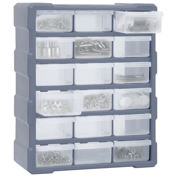 vidaXL Multi-drawer Organizer with 18 Middle Drawers 15"x6.3"x18.5"