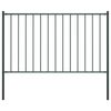 vidaXL Fence Panel with Posts Powder-coated Steel 5.9 ft x 4.1 ft Anthracite