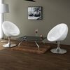 vidaXL Bar Stool Set of 2 White Faux Leather, Steel Medium