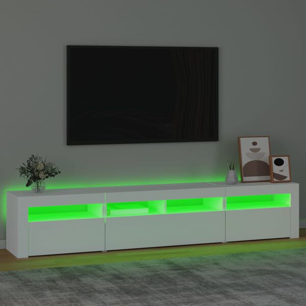 vidaXL TV Cabinet White Engineered wood Large TV Cabinet Rectangular