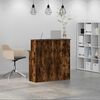 vidaXL Reception Desk Smoked oak Engineered wood 39.4x19.7x40.7 in