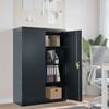 vidaXL File Cabinet Anthracite Powder-Coated Steel Large