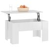 vidaXL Coffee Table High gloss white Engineered wood Medium