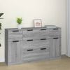 vidaXL Sideboard Set of 3 Grey Sonoma Engineered wood Large Storage