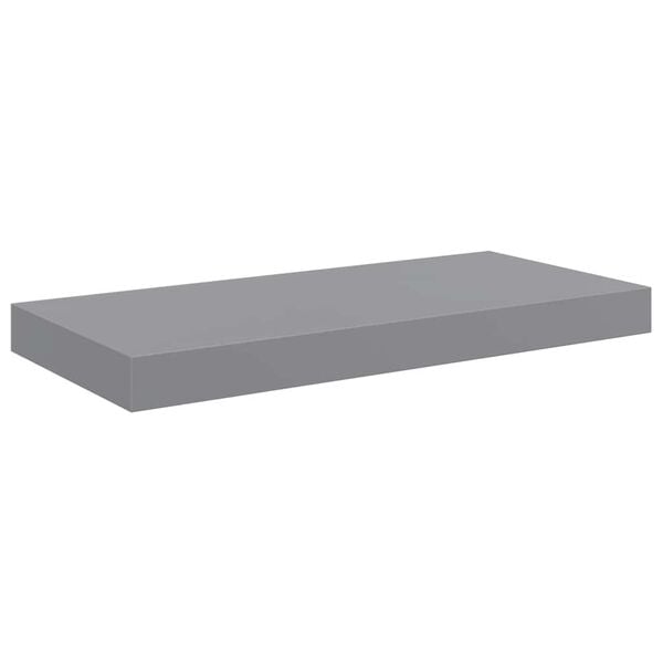 vidaXL Wall Shelf Grey Honeycomb MDF, Metal 19.7 x 9.1 x 1.5 in