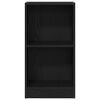 vidaXL Bookcase Black Oak Engineered Wood Medium Bookcase Rectangular