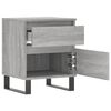 vidaXL Bedside Cabinet Set of 2 Grey Sonoma Engineered Wood, Metal