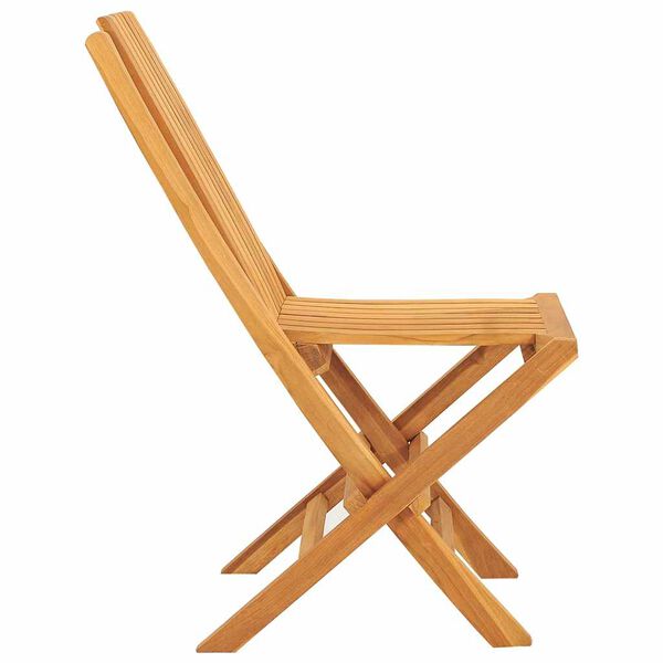 vidaXL Folding Garden Chair Set of 8 Teak Solid teak wood Standard