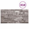 vidaXL 3D Wall Panels with Dark Gray Brick Design 10 pcs EPS