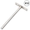 vidaXL Floating Shelf Brackets 12pcs Invisible &Oslash;0.39x5.91" Carbon Steel